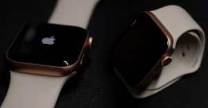 Apple Watch SE on a dark background with different angles