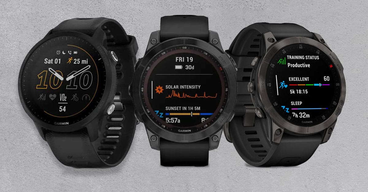 Garmin Comparison The Forerunner 955 vs Fenix 7 vs Epix 2